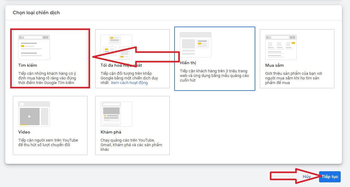 Cách tạo chiến dịch quảng cáo Google tìm kiếm