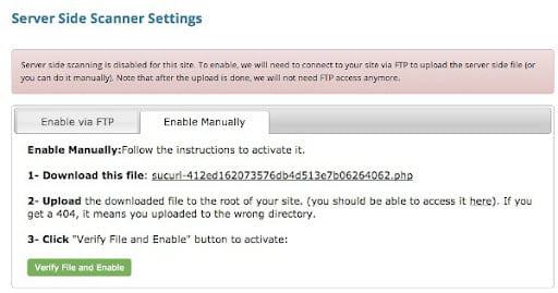 Cài đặt Server Side Scanner trên Sucuri
