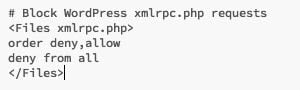 Chặn XML RPC WordPress