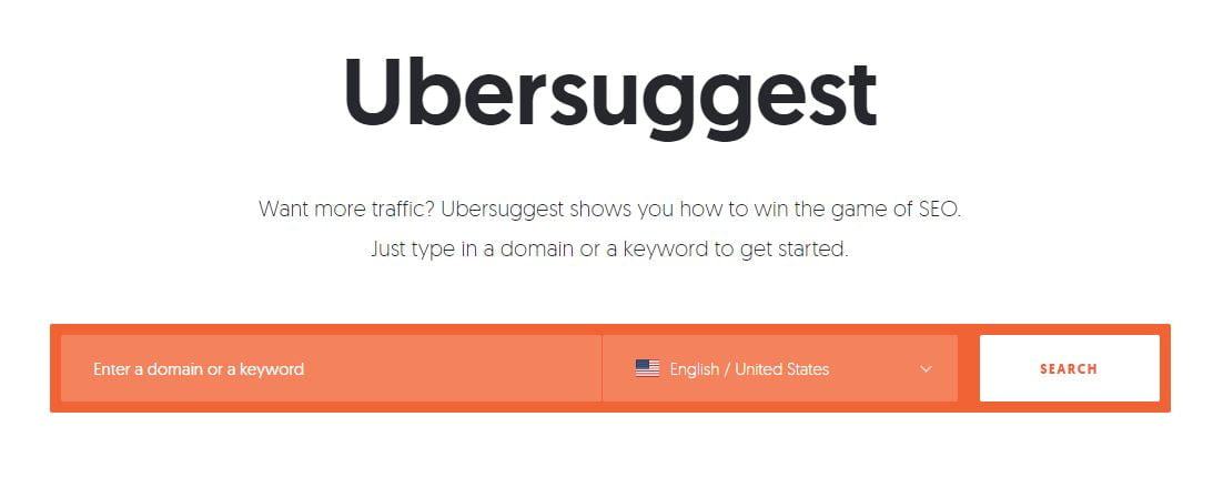 Công cụ nghiên cứu từ khóa Ubersuggest