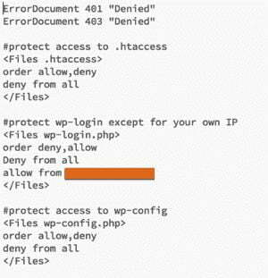 Hạn chế quyền truy cập vào tệp WordPress htaccess