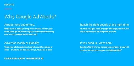 Landing Page của Adwords