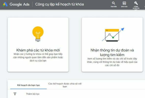 Dùng Google Ads Tool để tìm Semantic Keywords