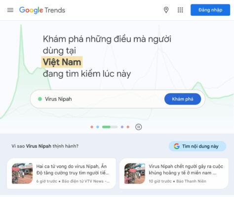 Nghiên cứu từ khoá với Google Trends