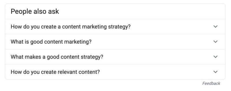 Tìm ý tưởng content từ mục People Also Ask