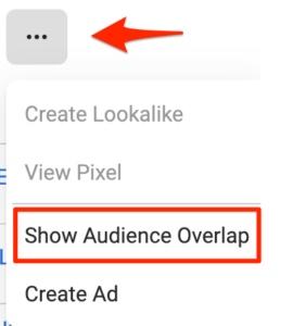 Tuỳ chọn Audience Overlap